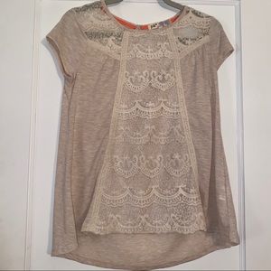 Jolt Beige Lace Shirt